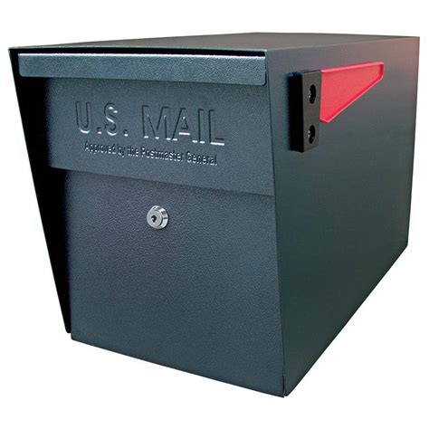 steel locking post mount mail box|lockable mailbox with post.